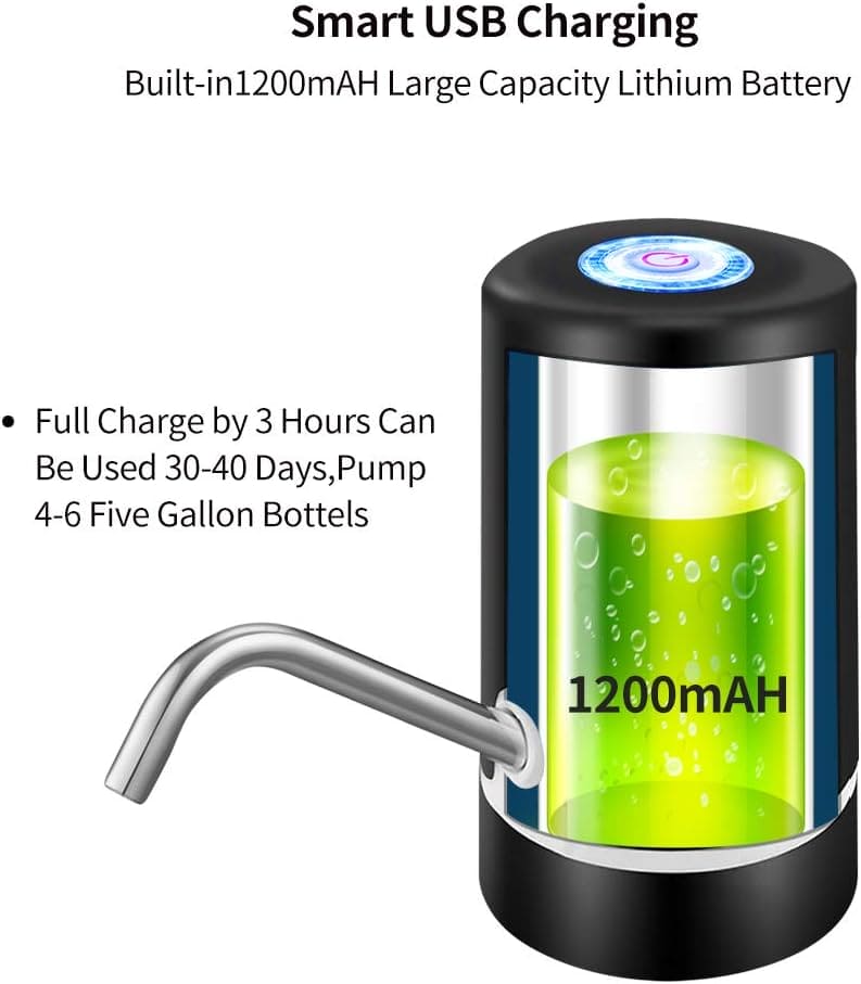 Double Pump Water Dispenser, Portable Intake Water Dispenser, Universal Pumping Artifact Bucket, Electric Rechargeable Low Noise Water Bottle Dispenser, Simple Drinking Water Bottle Pump Double Pump Water Dispenser, Portable Intake Water Dispenser, Universal Pumping Artifact Bucket, Electric Rechargeable Low Noise Water Bottle Dispenser, Simple Drinking Water Bottle Pump